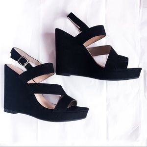 Madden Girl Wedged Heels, Black - 7.5 US